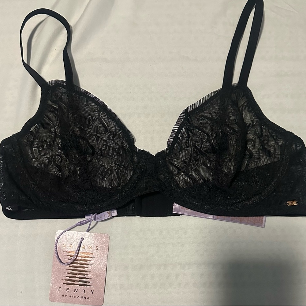 Savage X Fenty Sheer Black Bra